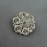 Bottone Gioiello Argento Fiore Set463 01 - MakaMaga