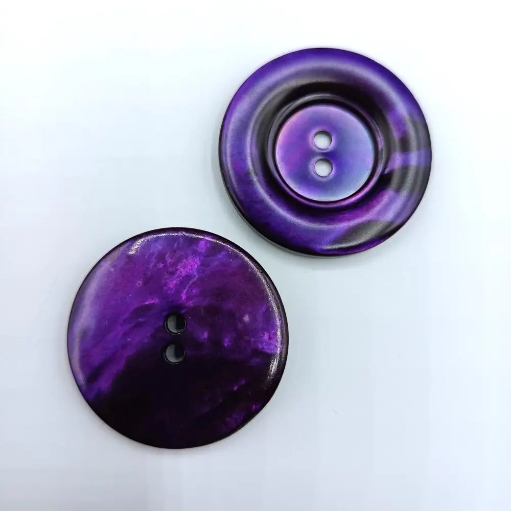Bottone Madreperla Viola Bordo Spesso Set530 02 - MakaMaga