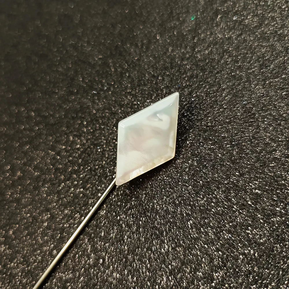 Spillone Cravatta Madreperla Bianca Gs001 02 - MakaMaga