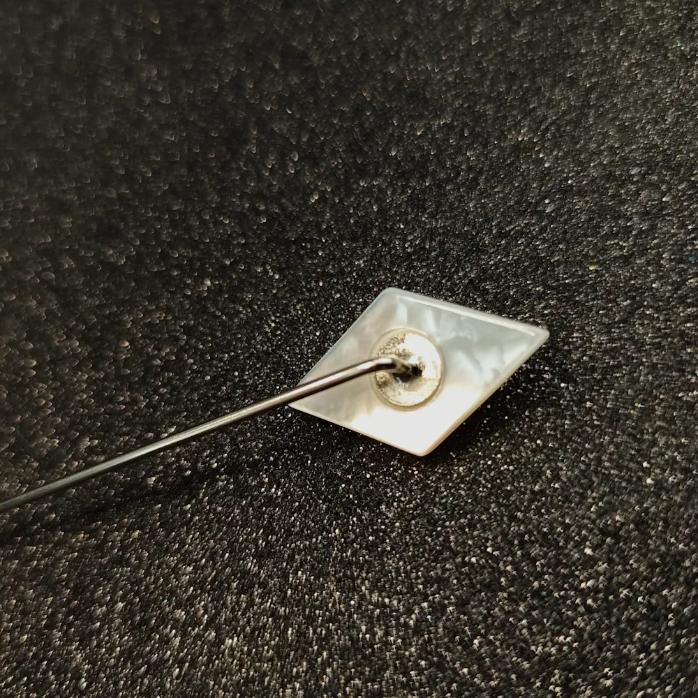 Spillone Cravatta Madreperla Bianca Gs001 03 - MakaMaga